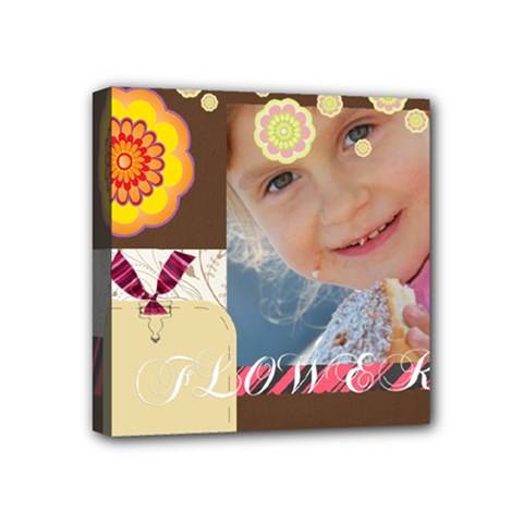 flower kids - Mini Canvas 4  x 4  (Stretched)