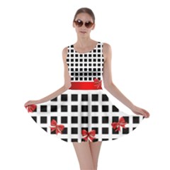 My Black And White Check Skater Dress