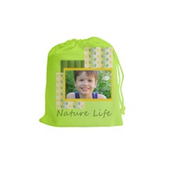 flower kids - Drawstring Pouch (Medium)