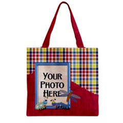 Zipper Grocery Tote Bag 