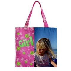 All Girl Zipper Grocery Tote Bag