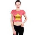 QUARTZ- UNIVERSE Crew Neck Crop Top View1