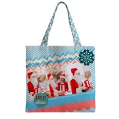 Zipper Grocery Tote Bag 