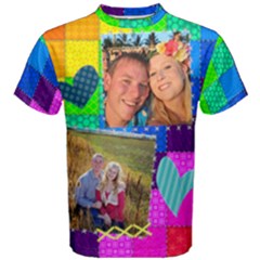 Rainbow Stitch Shirt - Men s Cotton T-Shirt