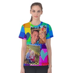 Rainbow Stitch Shirt - Women s Cotton Tee