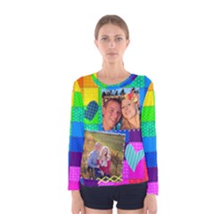 Rainbow Stitch Shirt - Women s Long Sleeve Tee