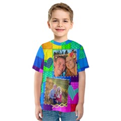 Rainbow Stitch Shirt - Kids  Sport Mesh Tee