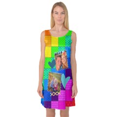 Rainbow Stitch - Sleeveless Satin Nightdress