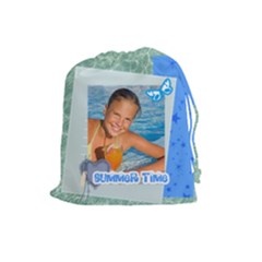 summer time - Drawstring Pouch (Large)