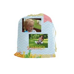 summer time - Drawstring Pouch (Large)