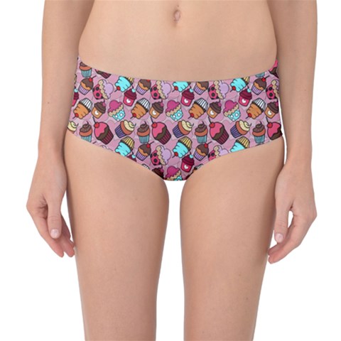 Mid-Waist Bikini Bottoms 