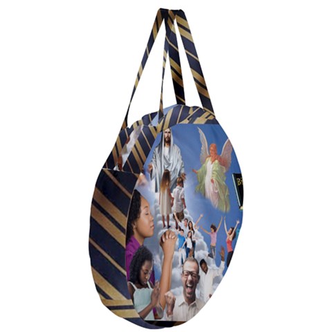 Giant Round Zipper Tote 