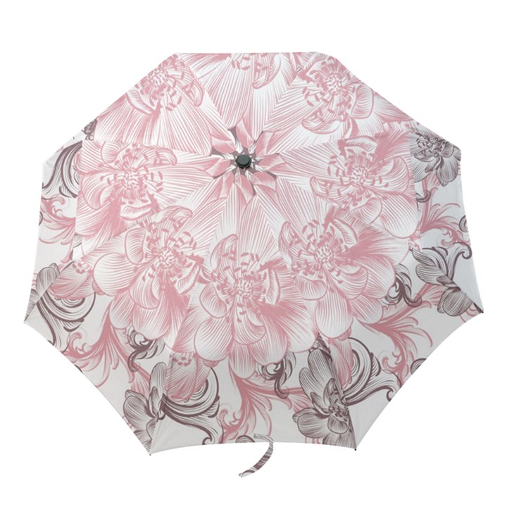 Flower Print Folding Umbrella