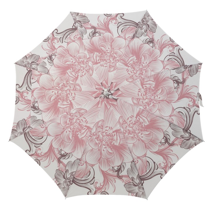 Flower Print Straight Umbrella