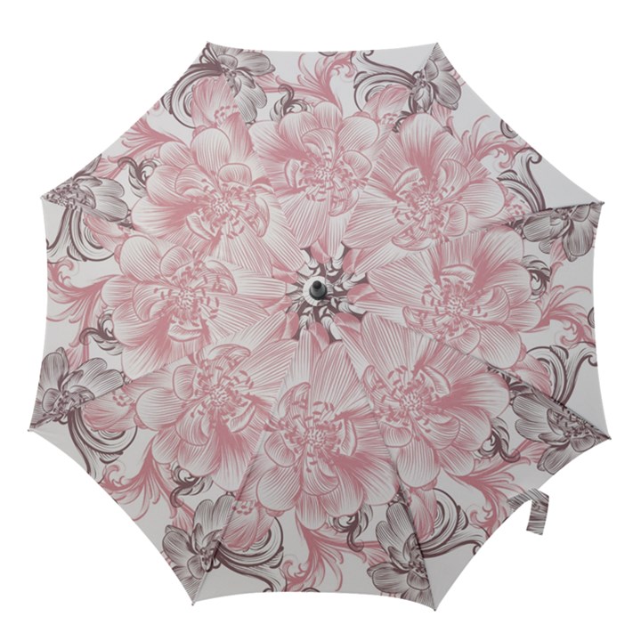 Flower Print Hook Handle Umbrella (Medium)