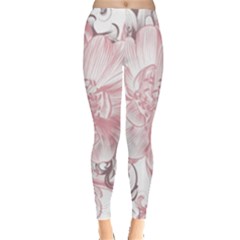 Flower Print Leggings  by jmcdesigns