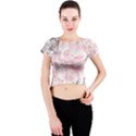 Flower Print Crew Neck Crop Top View1