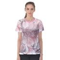 Flower Print Women s Sport Mesh Tee View1