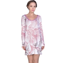 Flower Print Long Sleeve Nightdress by jmcdesigns