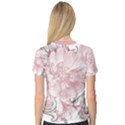 Flower Print V-Neck Sport Mesh Tee View2