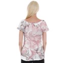 Flower Print Cap Sleeve Top View2