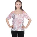 Flower Print Cutout Shoulder Tee View1