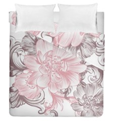 Flower Print Duvet Cover Double Side (queen Size) by jmcdesigns