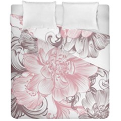 Flower Print Duvet Cover Double Side (california King Size) by jmcdesigns