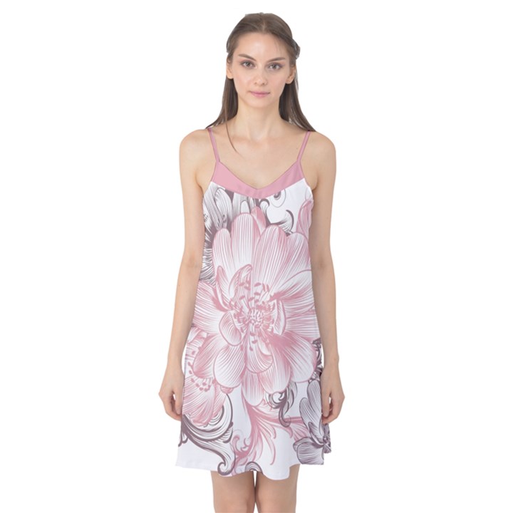 Flower Print Camis Nightgown 