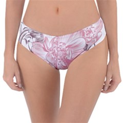 Flower Print Reversible Classic Bikini Bottoms by jmcdesigns