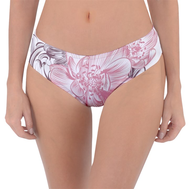 Flower Print Reversible Classic Bikini Bottoms