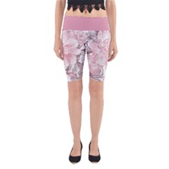 Flower Print Yoga Cropped Leggings by jmcdesigns