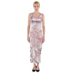 Flower Print Fitted Maxi Dress by jmcdesigns