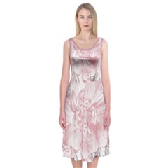 Flower Print Midi Sleeveless Dress by jmcdesigns