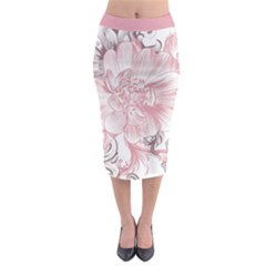 Flower Print Midi Pencil Skirt by jmcdesigns