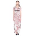 Flower Print Short Sleeve Maxi Dress View1