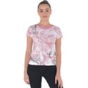 Flower Print Short Sleeve Sports Top  View1