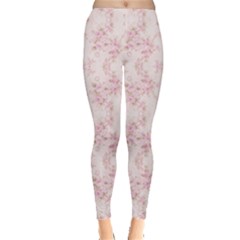 Small Flower Print Leggings  by jmcdesigns