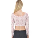 Small Flower Print Long Sleeve Crop Top View2