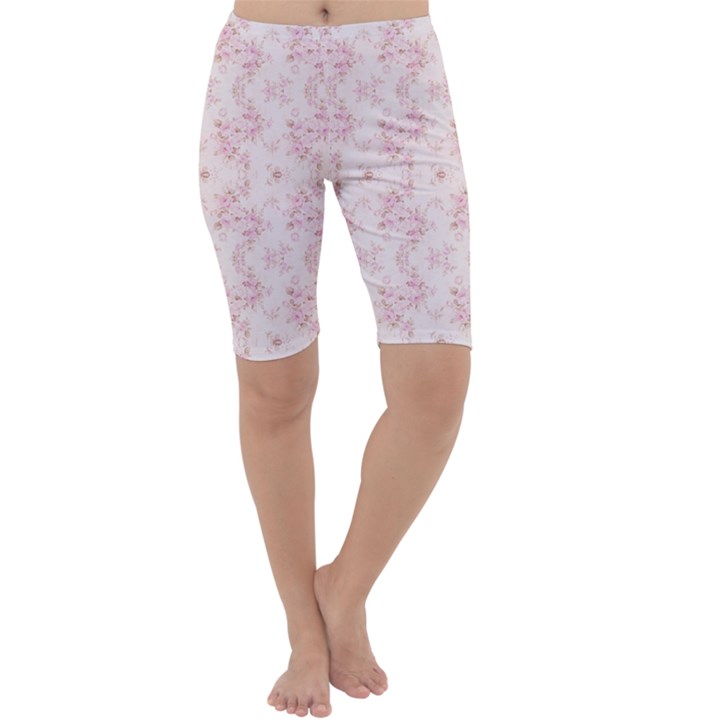 Small Flower Print Cropped Leggings 