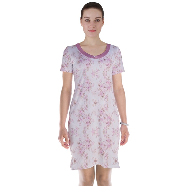 Small Flower Print Short Sleeve Nightdress