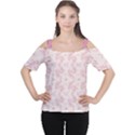 Small Flower Print Cutout Shoulder Tee View1