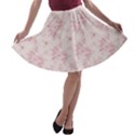 Small Flower Print A-line Skater Skirt View1