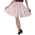 Small Flower Print A-line Skater Skirt View2