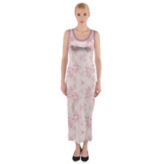 Small Flower Print Fitted Maxi Dress by jmcdesigns