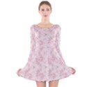 Small Flower Print Long Sleeve Velvet Skater Dress View1