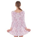 Small Flower Print Long Sleeve Velvet Skater Dress View2