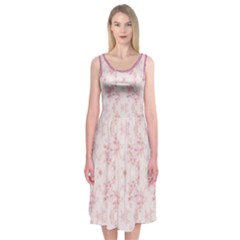 Small Flower Print Midi Sleeveless Dress by jmcdesigns