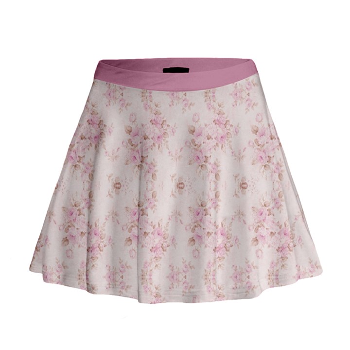 Small Flower Print Mini Flare Skirt