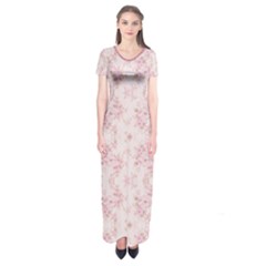 Small Flower Print Short Sleeve Maxi Dress by jmcdesigns